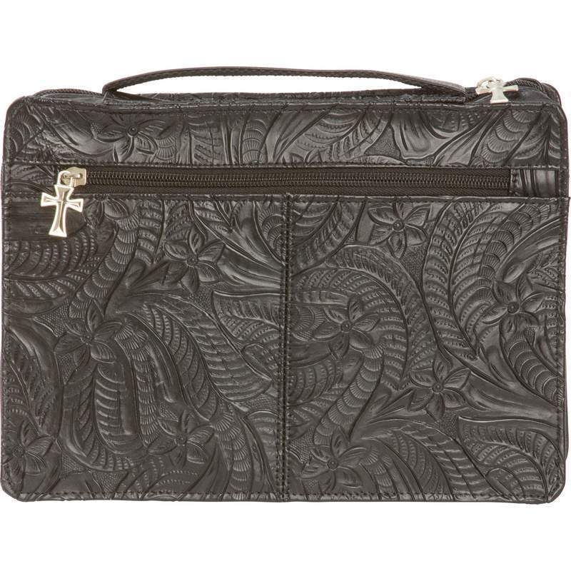 Womens Genuine Leather Embossed Bible Cover - Image 2